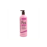 Luster's pink front bottle showing full product and size benefit
