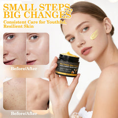 Using Lustrchron cream on hands and knees to improve texture and reduce fine lines