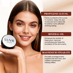 Luvie Glow mushroom puff close-up, precise application and soft finish