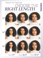 LUVME back view highlighting neat cut and 12-inch length benefit