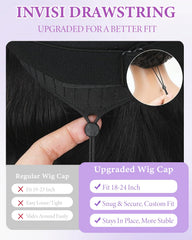 luvobo hidden drawstring and strap demonstrating secure fit