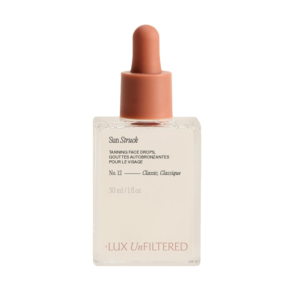 Lux Unfiltered front packaging showing bottle and dropper for easy use