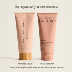 Lux Unfiltered santal lotion texture close-up for smooth application