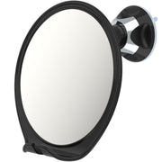 Luxo mirror front view showing clean black frame and clear reflection benefit