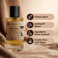 Luxodor atomizer and perfume pour close-up highlighting spray control