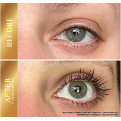 LUXROS serum texture on fingertip highlighting lightweight, non-greasy absorption