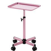 LWADALN front view pink rolling tray showing compact mobile workstation benefit