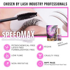 Lyon Lash glue droplet texture close-up illustrating smooth consistency and quick tack