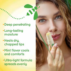 Close-up of Lypsyl beeswax texture highlighting smooth application and deep hydration benefit