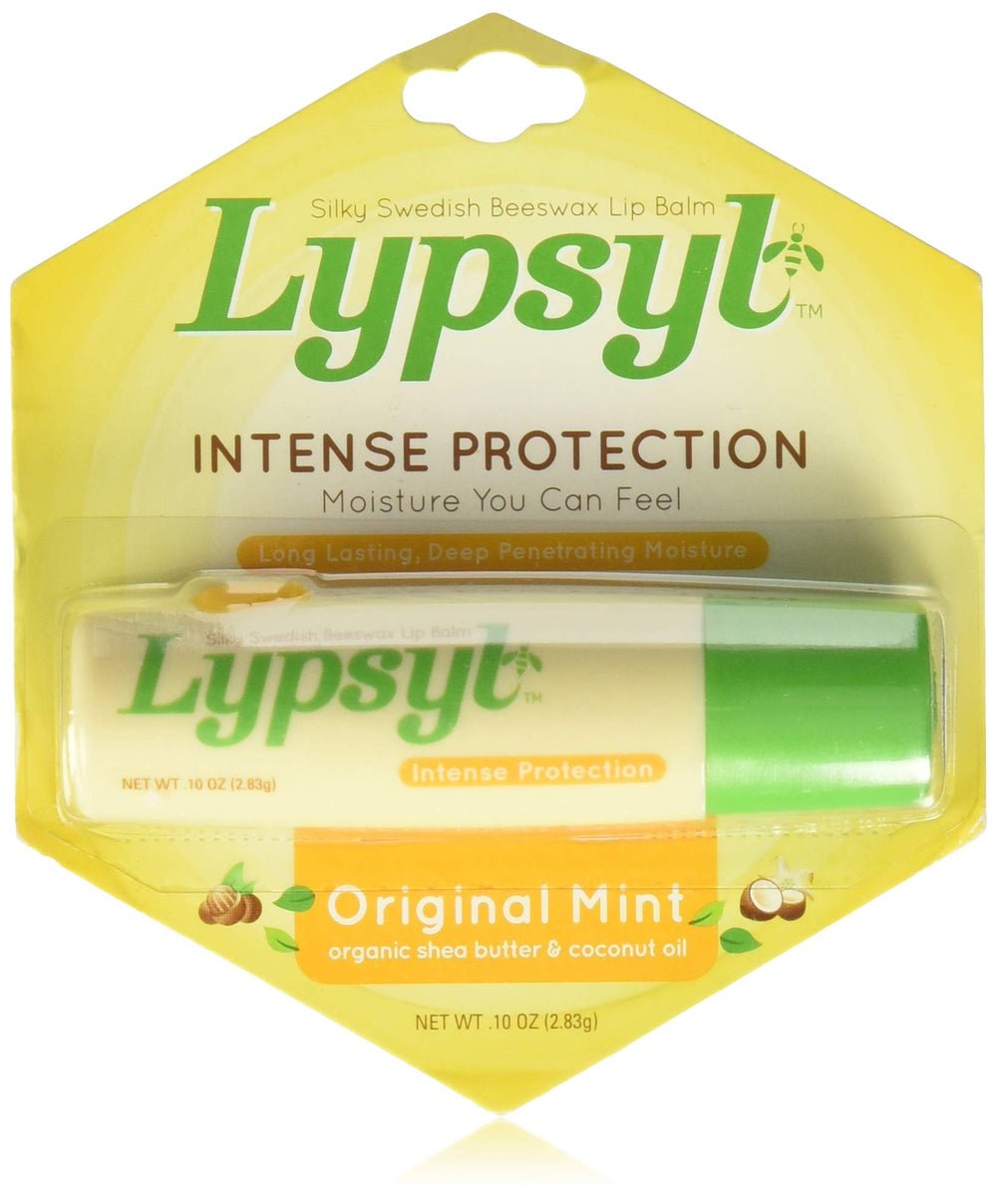 Lypsyl original front packaging showing compact slide tube and label benefits