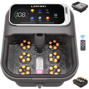 LZHYWEI front view of collapsible foot spa showing controls and basin, portable relaxation benefit