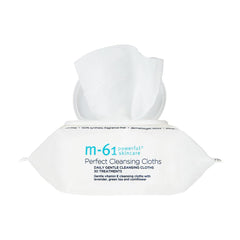 m-61 pack front view showing 30 cloths and gentle makeup removal benefit