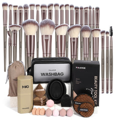 MAANGE front packaging showing full champagne kit and contents for easy selection