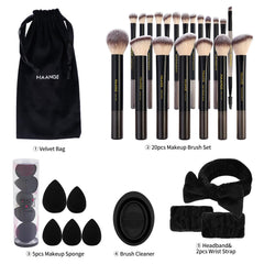 MAANGE close-up of soft synthetic bristles highlighting smooth texture and even pickup