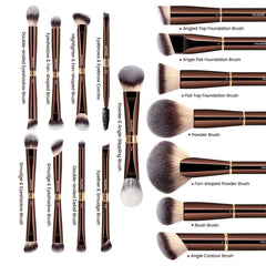 MAANGE dual-ended eye brushes arranged, delivering versatile eye application options