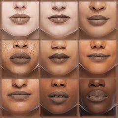 MAC Chestnut lip pencil swatch on arm illustrating creamy texture and blendable coverage