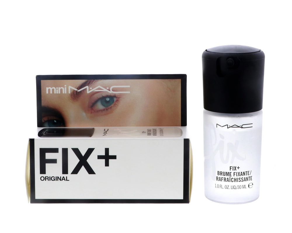 MAC Prep + Prime Fix+ mini front packaging showing product clarity and travel benefit