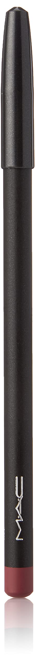 MAC lip pencil front view showing clean pencil and label, precise application benefit