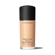 MAC Studio Fix Fluid front bottle view showing label and shade NC25 for true-to-shade selection