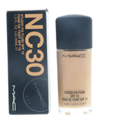 MAC Studio Fix Fluid front bottle shot showing label and SPF15 benefit