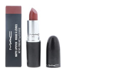 MAC lipstick applied on lips demonstrating precise matte finish and definition