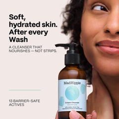 Mad Hippie cream cleanser pump dispensing gentle oil-based formula for hydration