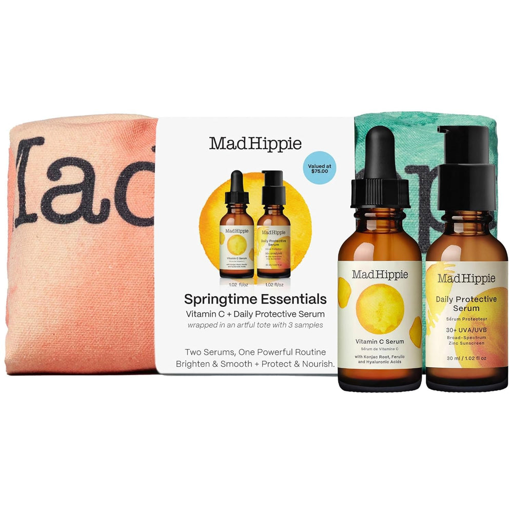 Mad Hippie front view of kit with tote showing contents and presentation benefit