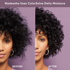 Madison Reed conditioner being squeezed from bottle demonstrating effortless application
