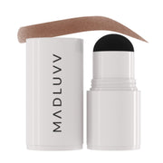 MADLUVV refill front view showing compact auburn cartridge and applicator benefit quick replacement