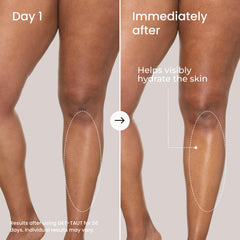 MAËLYS oil sheen on skin demonstrating quick absorption and radiant finish