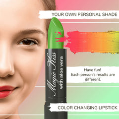 Magic Kiss lipstick texture close-up showing smooth matte finish and coverage