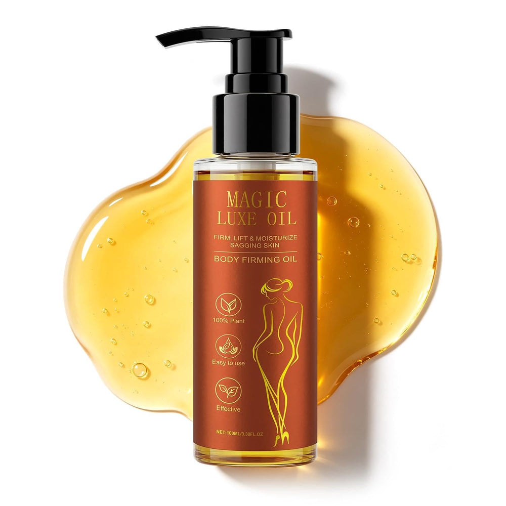 MAGIC LUXE OIL front bottle shot showing sleek packaging and volume