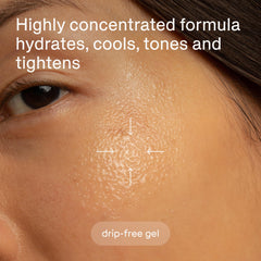Magic Molecule being applied to cheek showing targeted soothing benefit