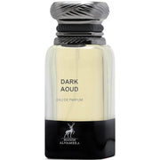 Maison Alhambra Dark Aoud front bottle view showing sleek design and premium finish