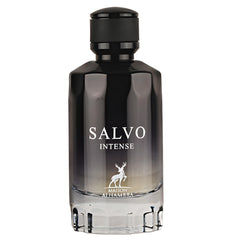 Maison Alhambra Salvo Intense front bottle showing refined packaging and confidence