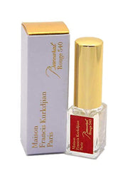 Maison Francis Kurkdjian 5ml Baccarat Rouge 540 front packaging showing elegant compact bottle and cap