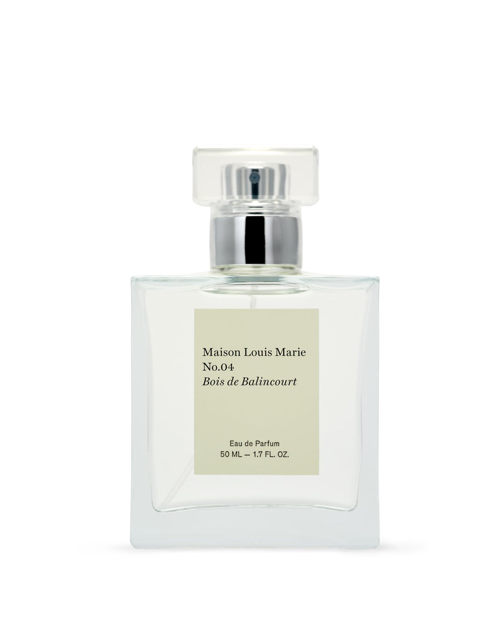 Maison Louis Marie front bottle showing sleek glass and label, communicates luxury