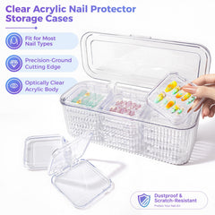 Majeree holographic pouches stacked for travel-ready, space-saving nail storage