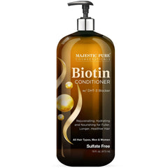 Majestic Pure front bottle showing label and 16 fl oz size, highlights strengthening benefit