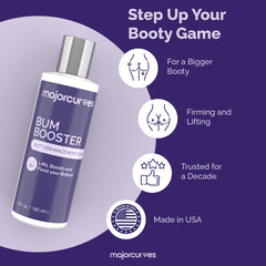 Major Curves cream in hand demonstrating easy dispensing and quick absorption benefit