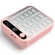 Makartt front view of pink dust collector showing compact profile and strong suction benefit