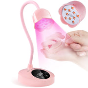 Makartt front view of compact UV lamp showing portable design and quick curing benefit