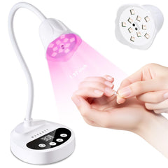 Makartt front view of flash cure lamp showing compact shape and even light
