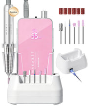 Makartt front view of pink e-file showing compact design and portability