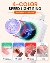 Makartt LED ring and LCD display showing speed and battery visibility benefit