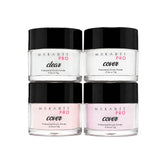 MakarttPro front view of four cool-tone nude 0.5oz jars showing set benefit of color coordination