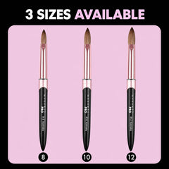MakarttPro brush in use sculpting acrylic nails for smooth bead control