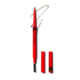 MAKE nano eyebrow pencil front view showing warm brown shade benefit precise shaping