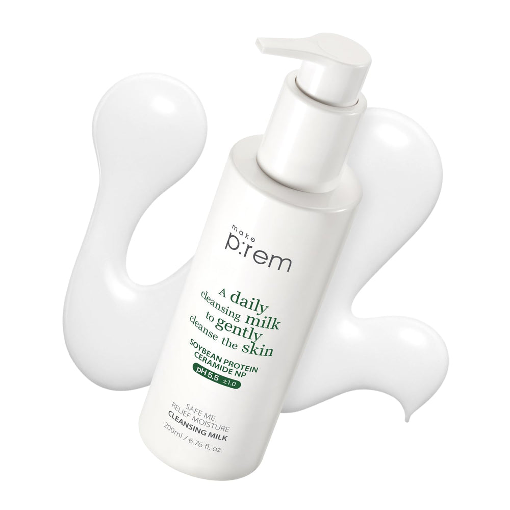 MAKE P:REM front packaging showing gentle moisturizing cleanser benefit