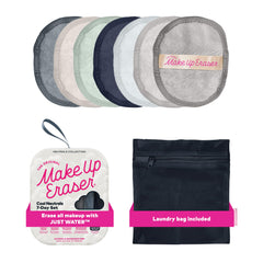 MakeUp Eraser front view showing cool gal neutrals and compact storage benefit